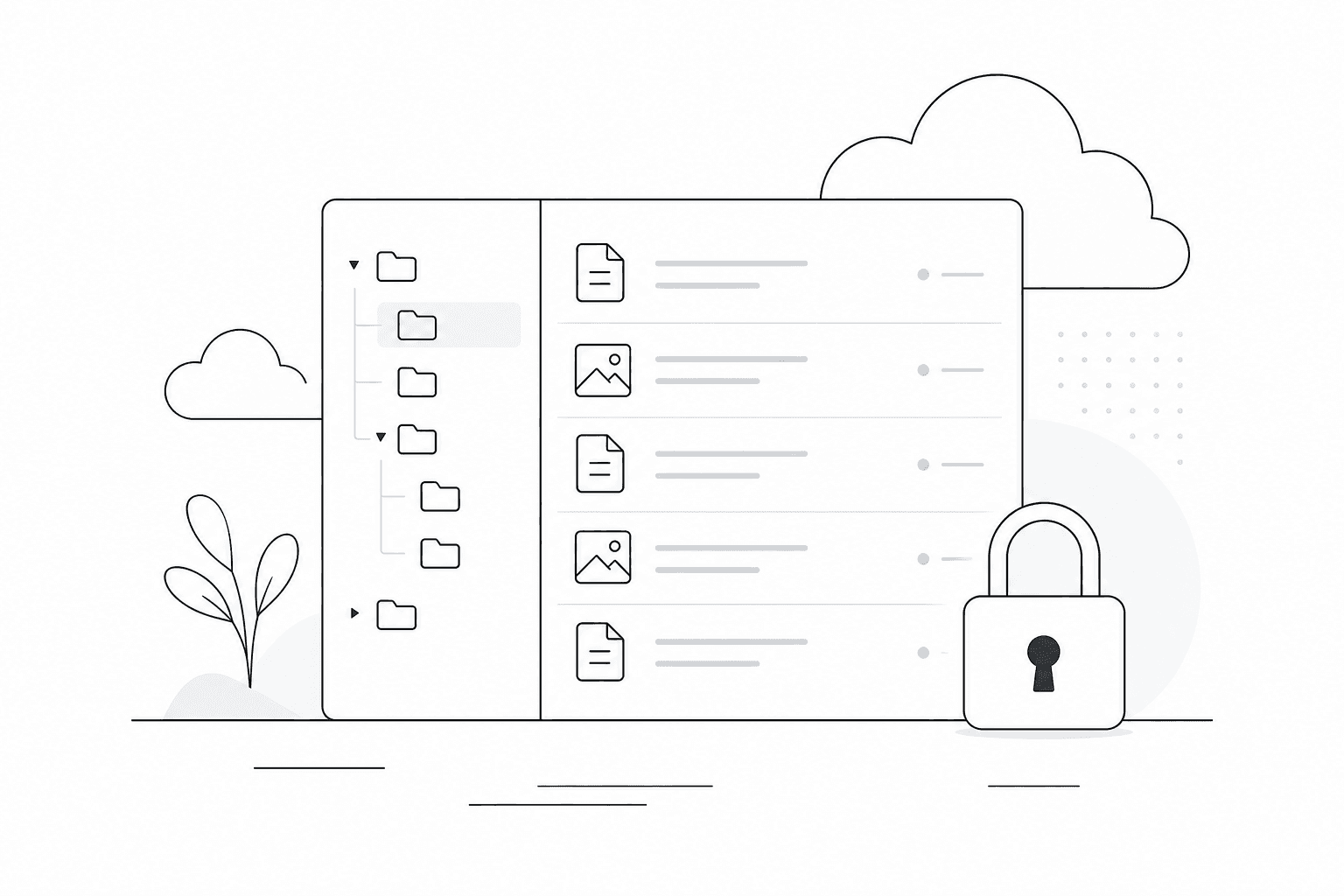 MyData dashboard with organized folders and secure file storage